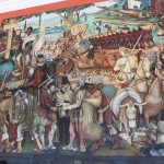Auf diesem Mural sind mal wieder die ruhmreichen Taten der Spanier festgehalten.