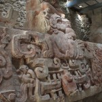 Ein Mural aus der Zeit der Mayas