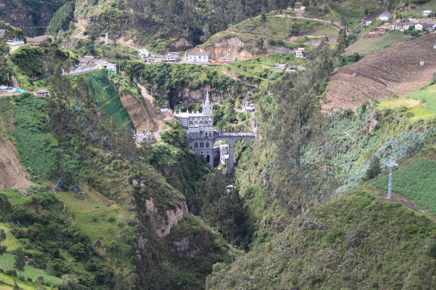 Blick auf das Santuario Las Lajas.